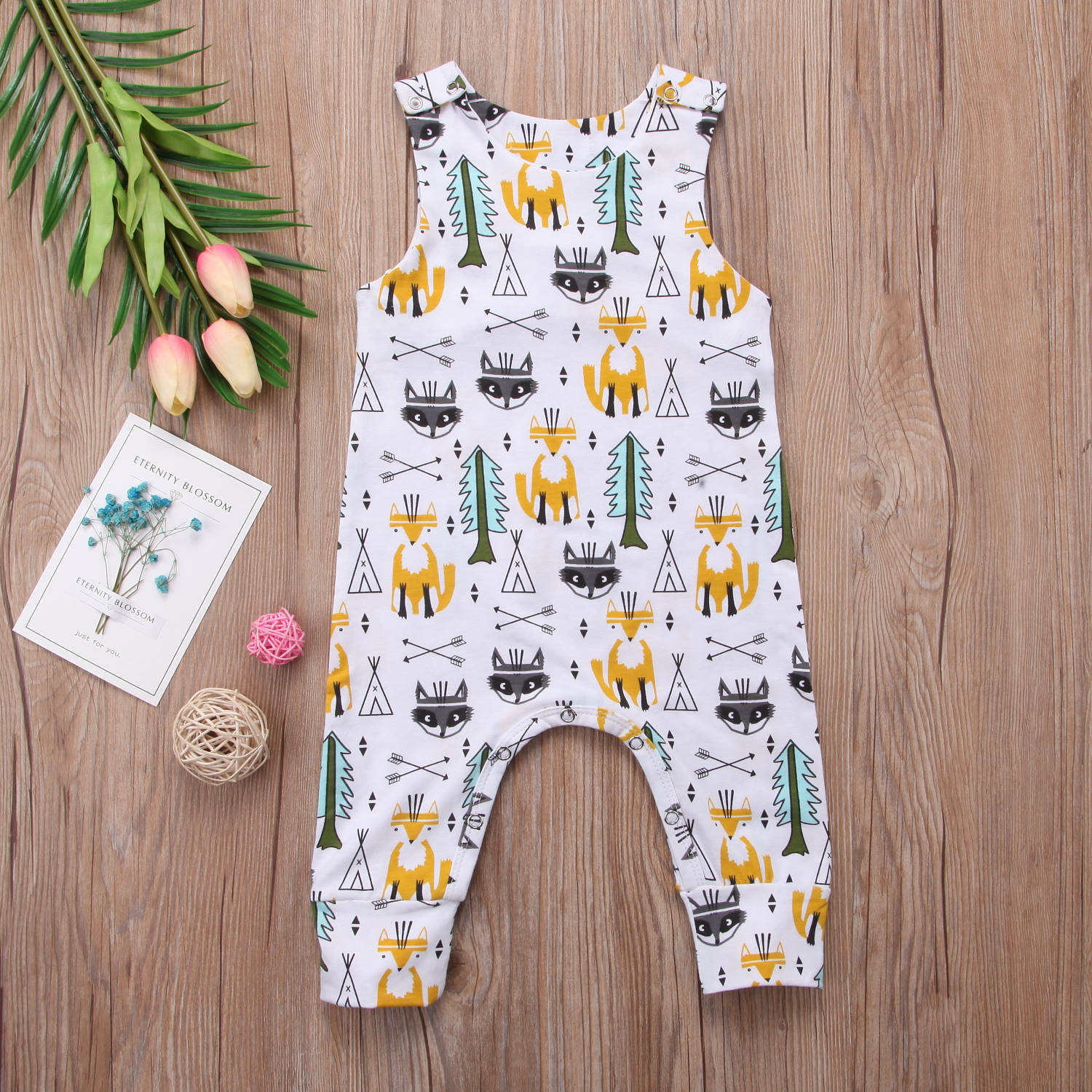 Cotton Newborn Baby Rompers Boy Girl Jumpsuit Sleeveless Romper Summer Baby Clothes Outfits