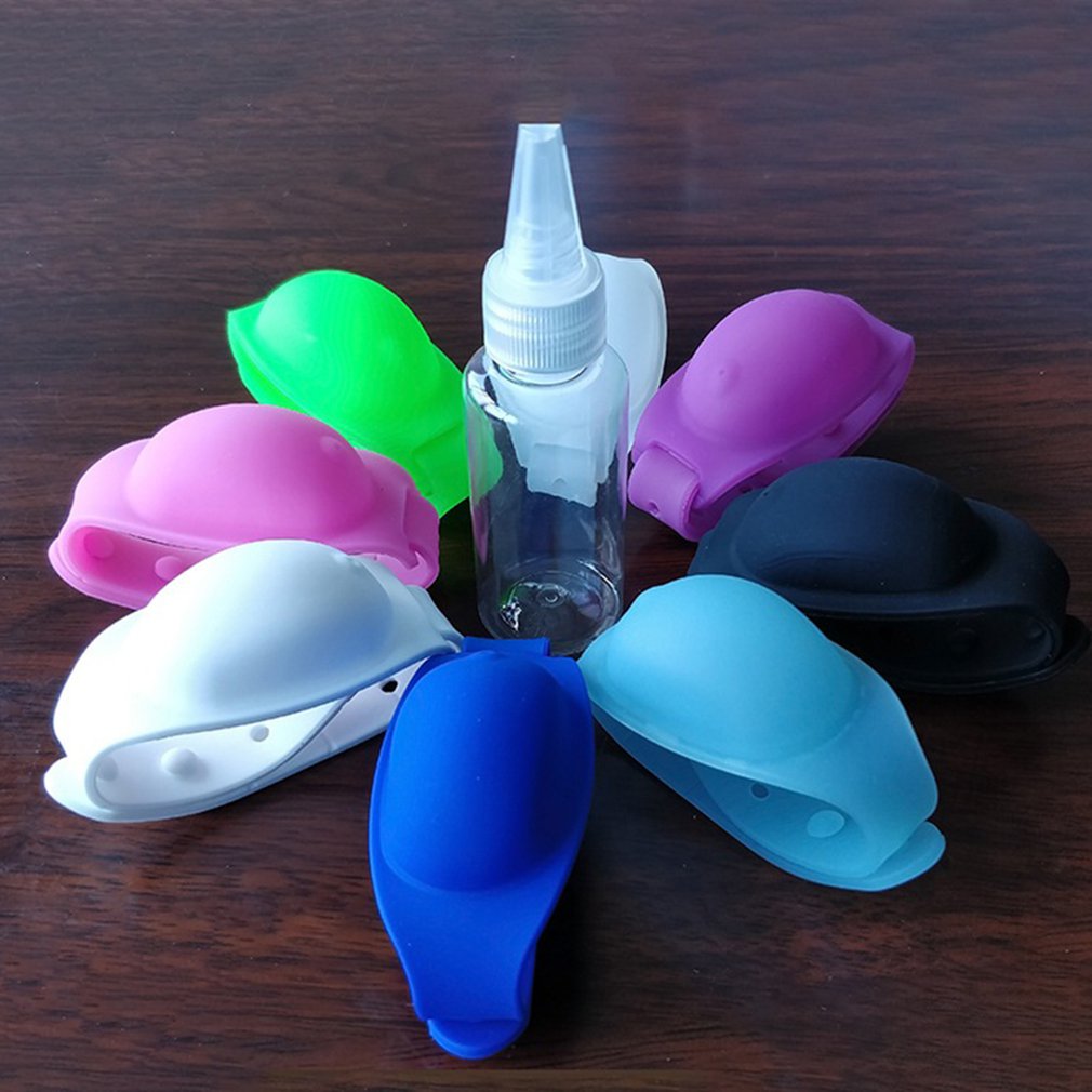 Bracelet en Silicone, bouteille de soin, montre, désinfectant pour les mains, conteneur avec distributeur de désinfectant pour les mains