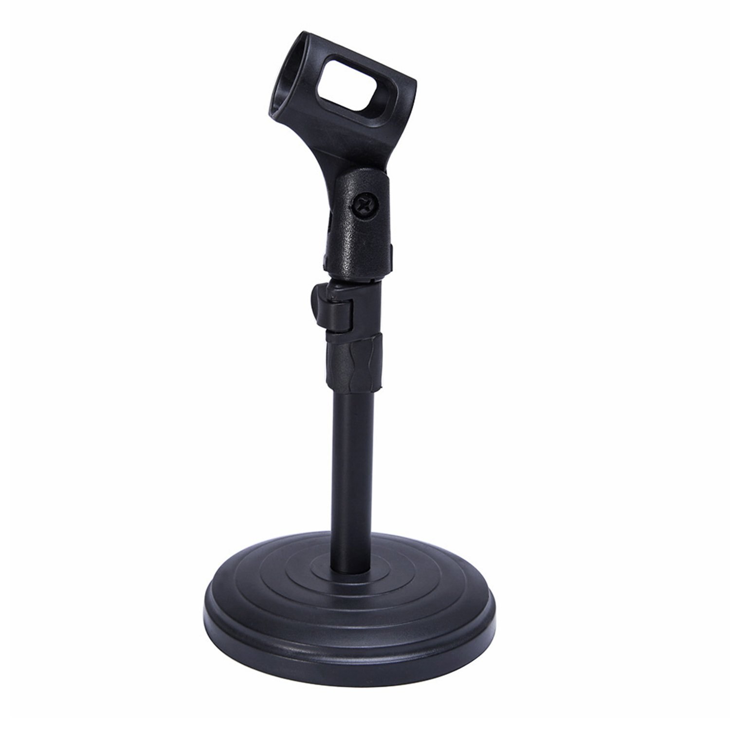 HBUDS Adjustable Foldable Desk Microphone Stand with Mic Clip for Meetings, Lectures and Podcasts: Default Title