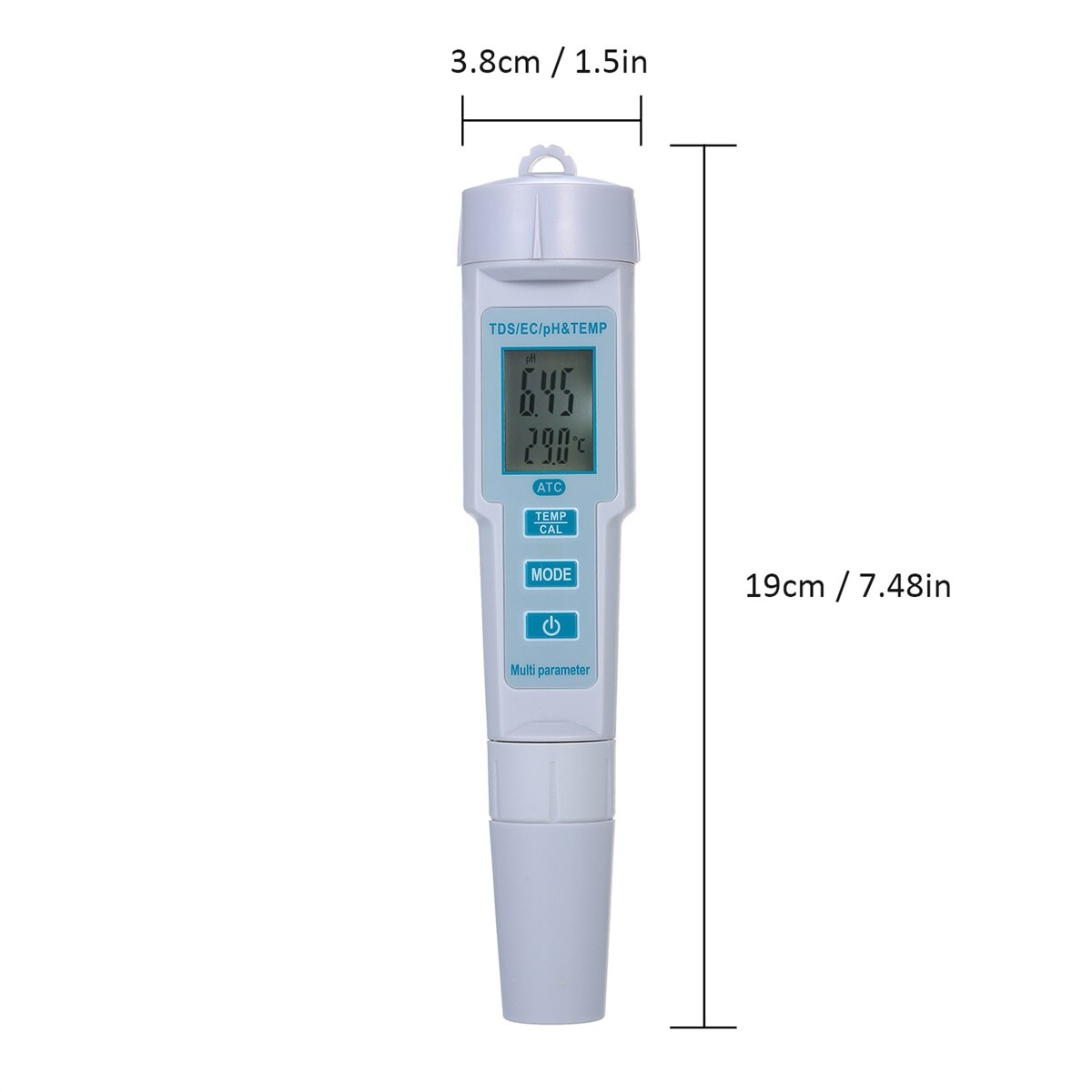 4 in 1 PH-686 Water Tester pH/EC/TDS/Temperature M... – Grandado