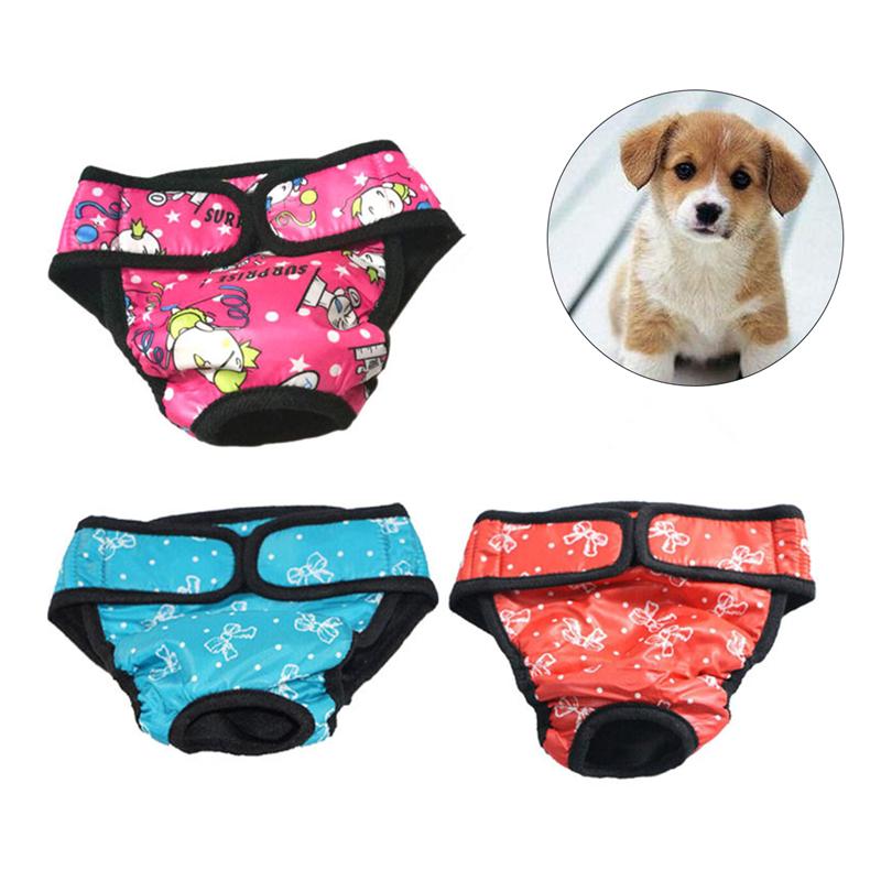 3Pcs Pet Hond Kleding Puppy Luier Sanitaire Fysiologische Broek Vrouwelijke Hond Shorts Slipje Menstruatie Ondergoed Maat XS-XXL