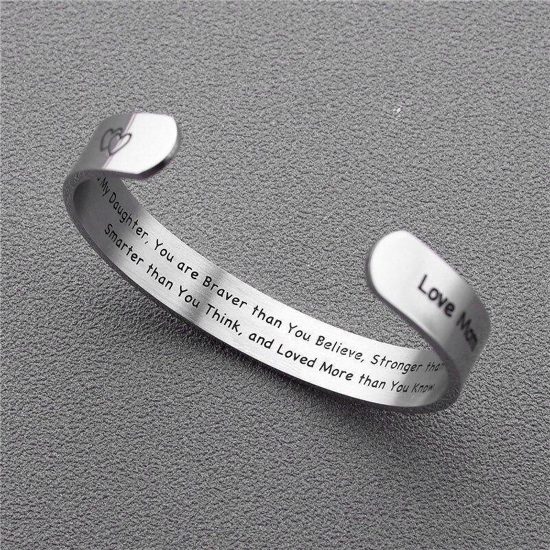 Inspirational Mantra Manchet Armbanden Voor Vrouwen Zilveren Kleur Aanmoediging Motivatie Cadeaus Voor Haar Beste Vriend