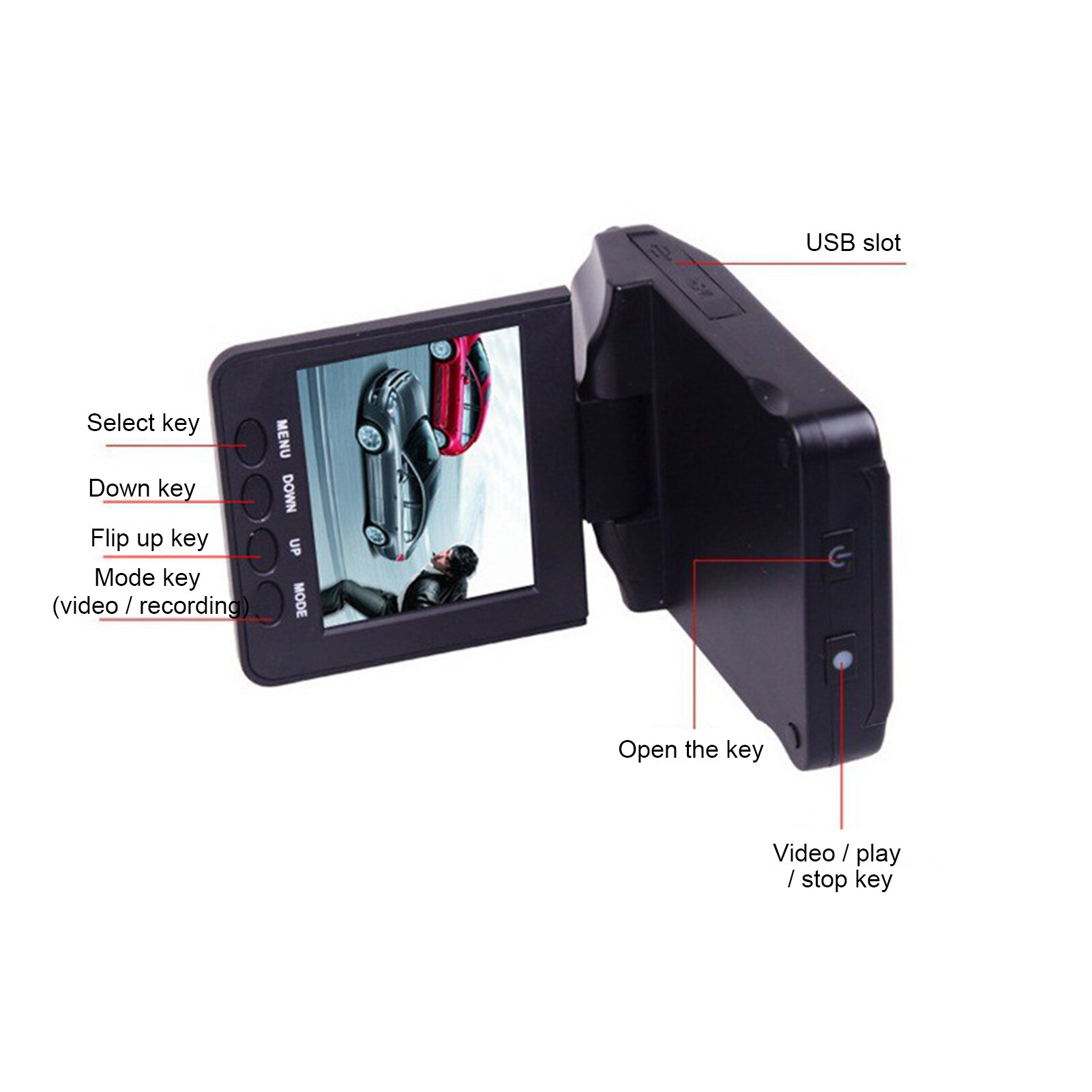 DVR/Dash Camera 2.5 Inch Full HD Car DVR Vehicle Camera Video Recorder