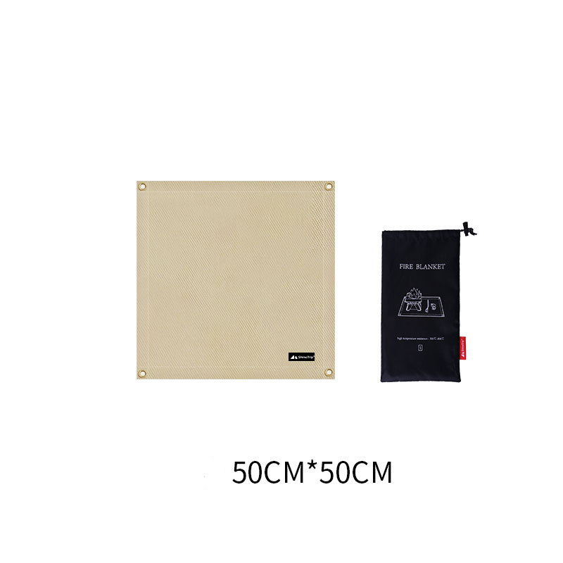 Outdoor Brandwerende Doek Vlam Mat Brandvertragende Heatproof Deken Glas Gecoat Warmte Isolatie Pad Camping Picknick Barbecue Wandelen: 50x50cm