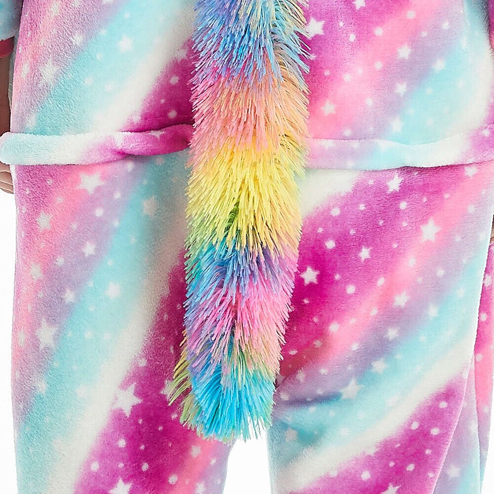 Costume de pyjama licorne étoile de beauté, combinaison à capuche pour enfants, vêtements de nuit pour femmes, Kigurumi
