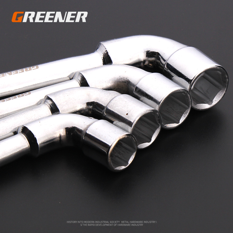 GREENER Cross Wrench Car Tire L Type Socket Wrenches Set Changing Tool Universal Extended Socket Perforation Elbow Spanner Hand