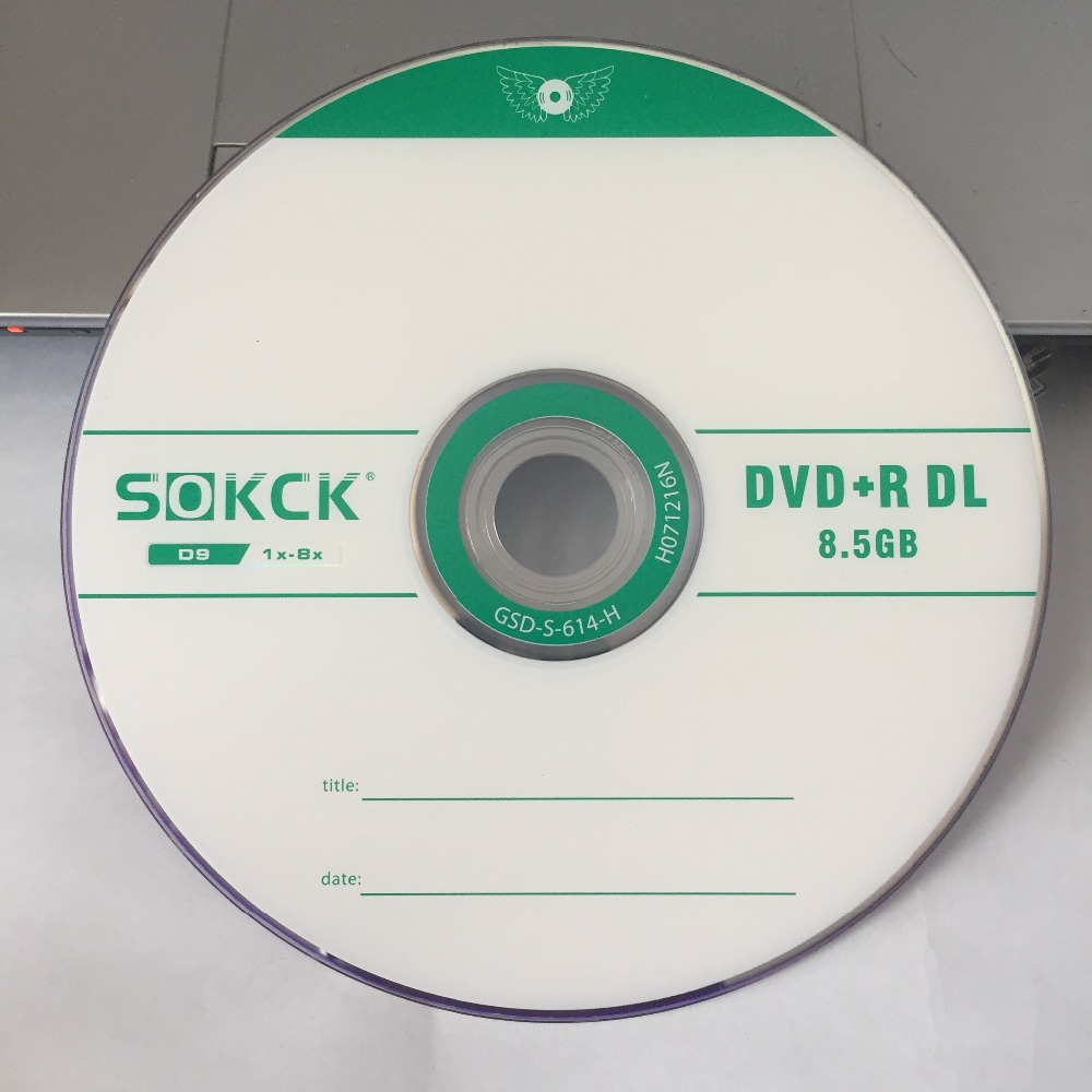 10 discs 8.5 GB Grade A Blank Printed D9 DVD+R DL Disc