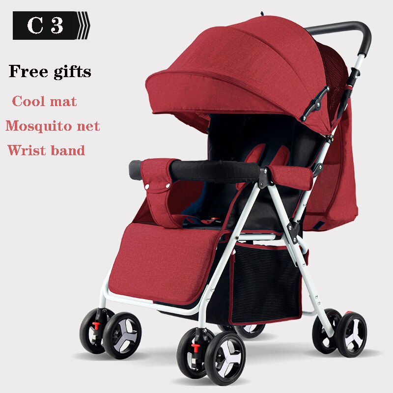 Draagbare Kinderwagen Vouwen Kinderwagen Ultra Lichtgewicht En Handig Kan Sit Lie Baby Eenvoudige Kind Mini Vier Wiel Kar: C3