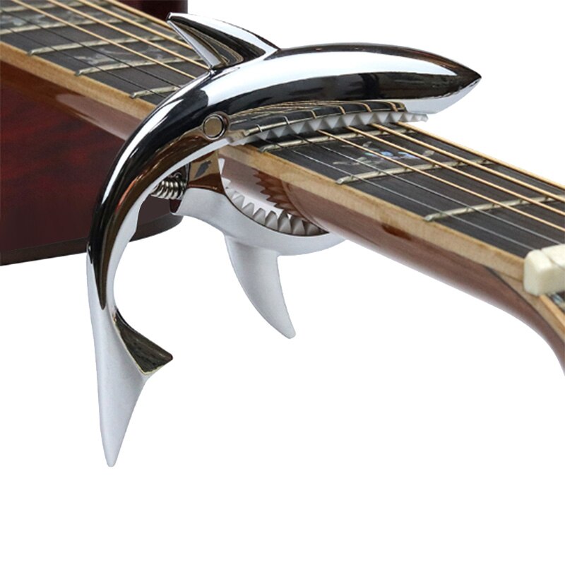 Pack de 2 de tiburón guitarra cejillas para acústicas y guitarras eléctricas cejilla de ukelele Accesorios para Instrumentos Musicales