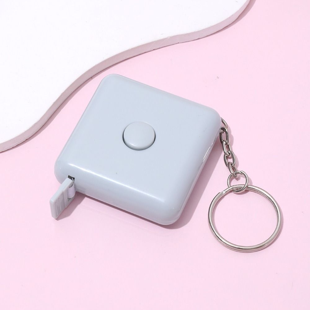 Mini Meetlint Intrekbaar Meet Kleding Meetlint Plastic Vierkante Metingen Tool Draagbare Naai Accessoires: Lavendel