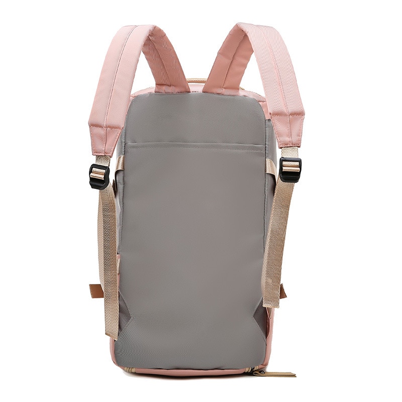 Women Backpack With Shoe Pouch Travel Bag Large Capacity Hand Duffle Bag Shoulder Strap Gym Bag Durable Unisex Luggage Bag