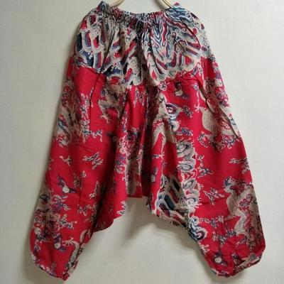 Vintage Mannen Casual Vrouwen Thaise Harembroek Baggy Boho Losse Aladdin Boho Festival Hippy Kiel Hoge Taille Jumpsuit Broek: style 12
