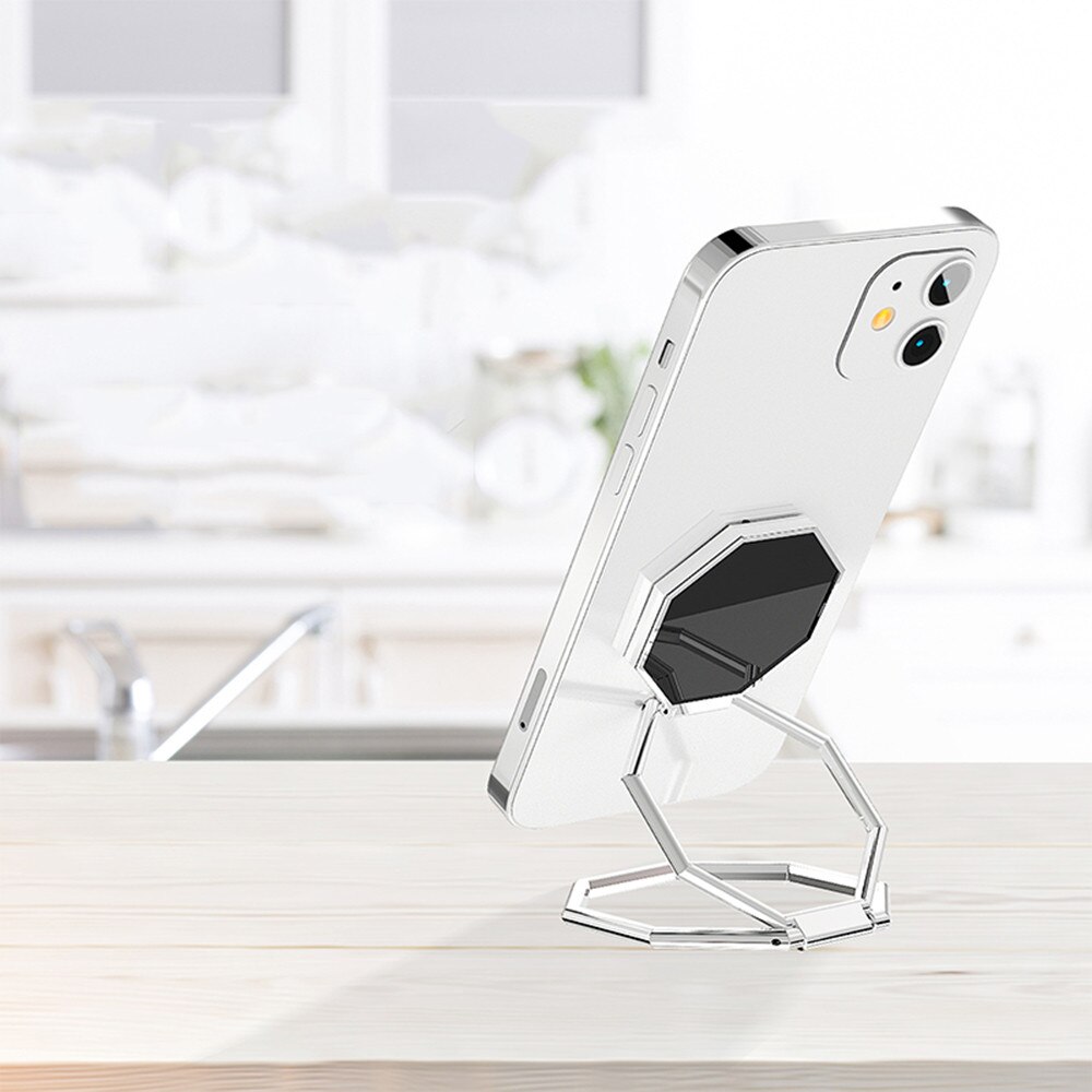 Soporte plegable para teléfono móvil con rotación de 360 grados, soporte de anillo ultrafino para teléfono, soporte de dedo de Metal para escritorio portátil multiángulo