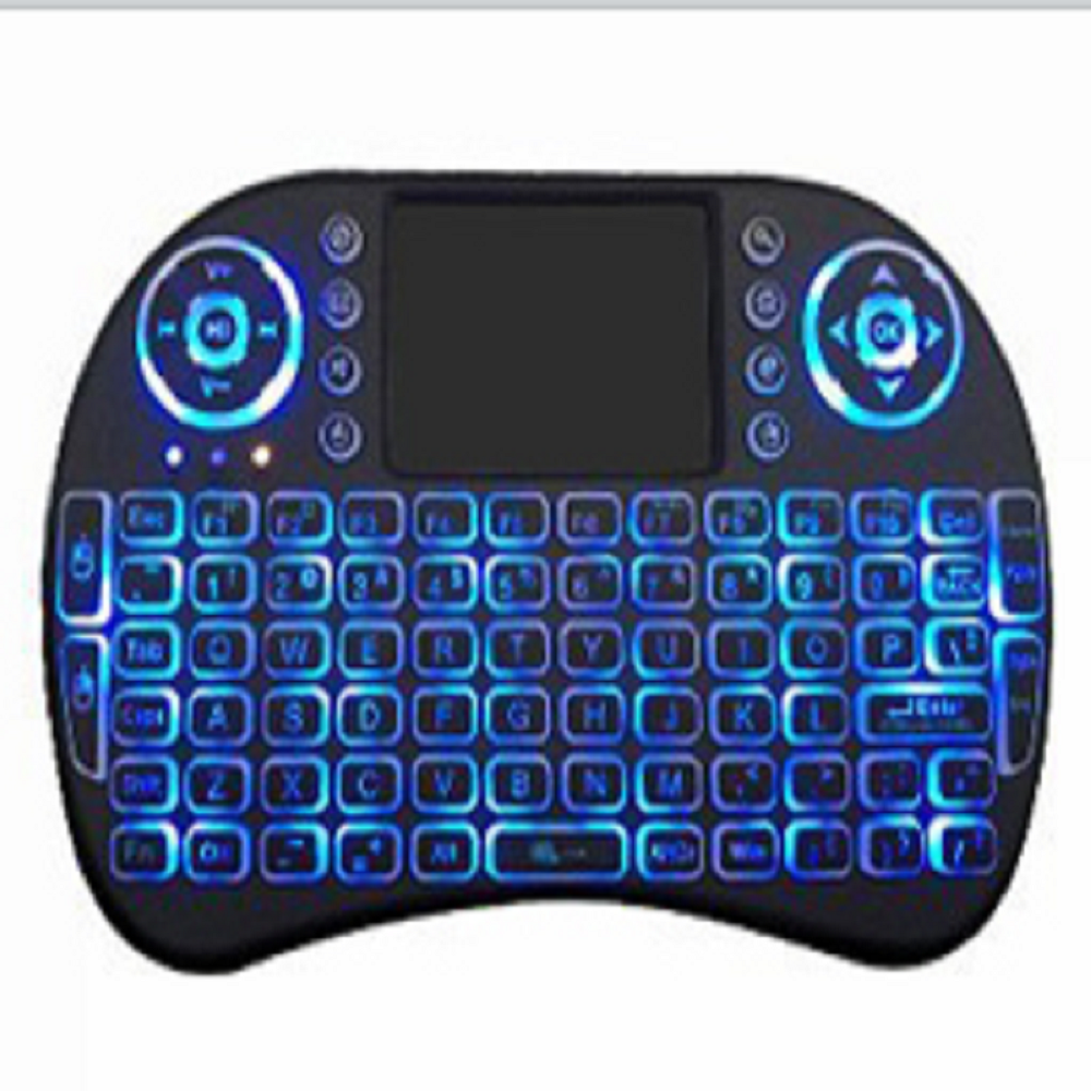 Mini Air I8 Wireless Keyboard Mouse Remote Touchpad /Mouse with keyboard work 2.4G Backlight For Android TV Box PC X96 H96 Max: Blue