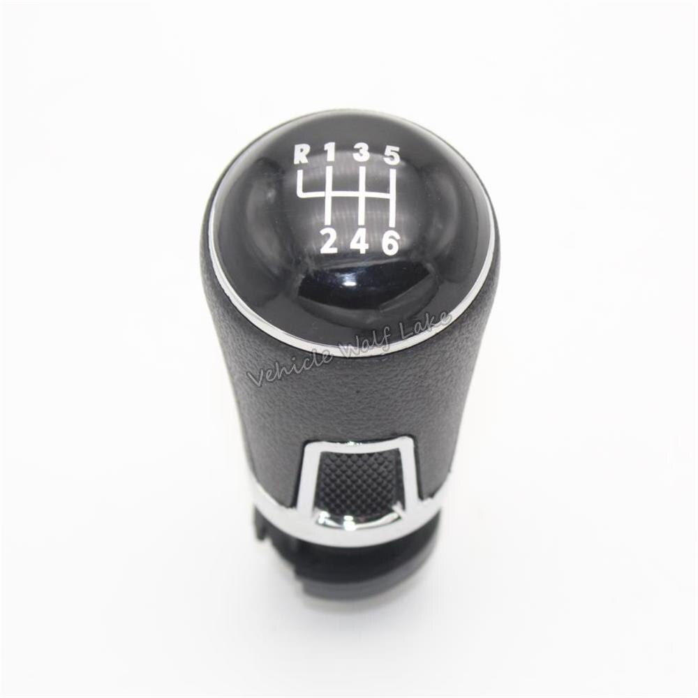 For VW Golf 7 Golf MK7 A7 GTI GTD R Car-Styling 5 Speed 6 Speed Car Stick Gear Shift Knob Leather Boot: Black