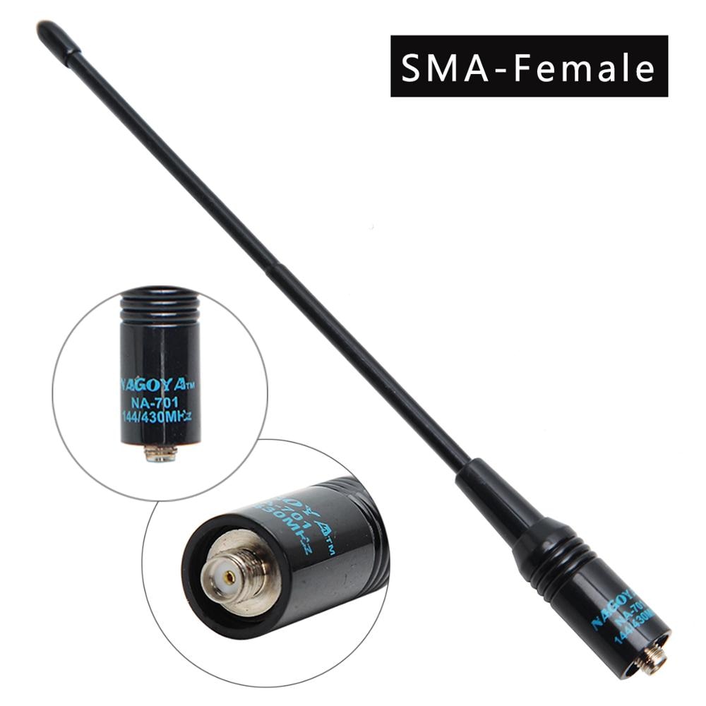 Nagoya NA-701 SMA-hembra de doble banda de mano Flexible antena para baofeng UV-5R/82 BF-888S UV-B3 más Walkie Talkie Wouxun