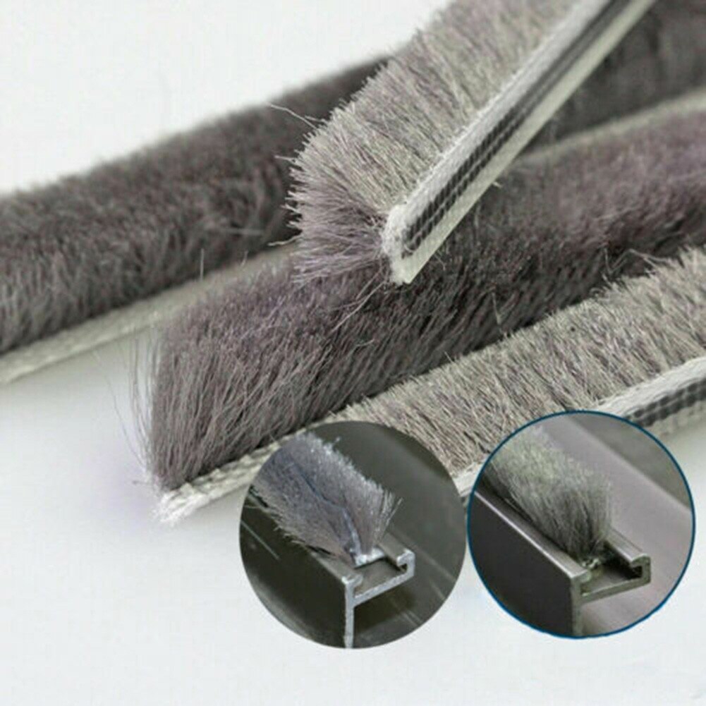 10M Hairy Seal Brush Pile Window Sliding Door Weather Strip Draught Excluder Dustproof, Windproof, Soundproof, Insect Proof