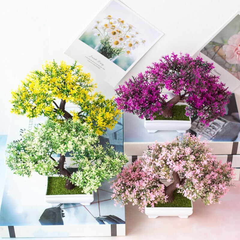 Kunstplanten Pine Bonsai Kleine Boom Pot Planten Nep Bloemen Ingemaakte Ornamenten Voor Home Decoratie Hotel Tuin Decor