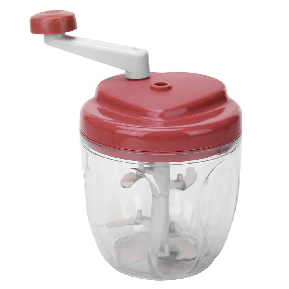 Multi-functional Manual Food Chopper Meat Mincer Kitchen Gadgets Food Processor Machine Vegetable Fruit Cutter Shredder Crusher: Pink