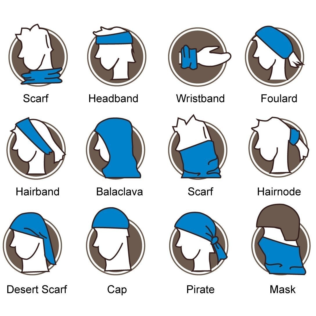 Motorcycle Rider Headwear Buff Bandana Multiscarf Scooter