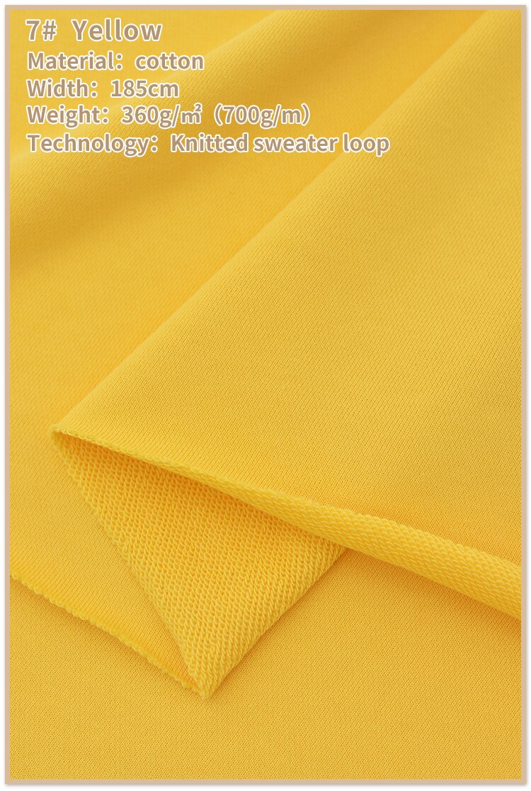 Fransk frotté bomuldsstof slidbestandigt bomuldsstof kraftig sweatshirtstof til hættetrøje 185 x 50cm: 7