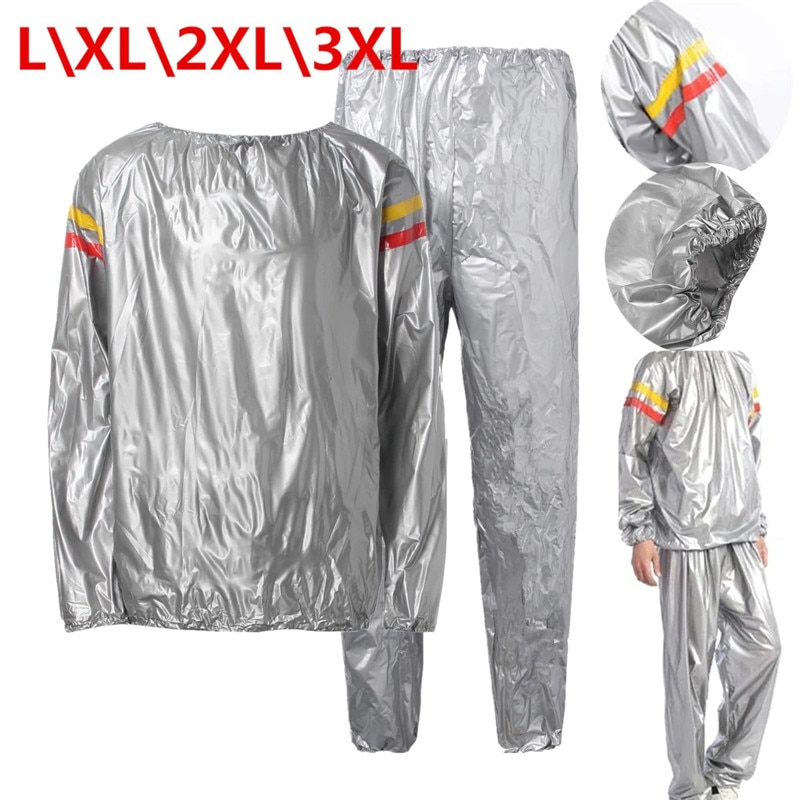 Men Women unisex Keep Slimming Weight Loss Heavy Duty Fitness Sweat Waterproof PVC Sauna Suit Clothes Exercise Gym