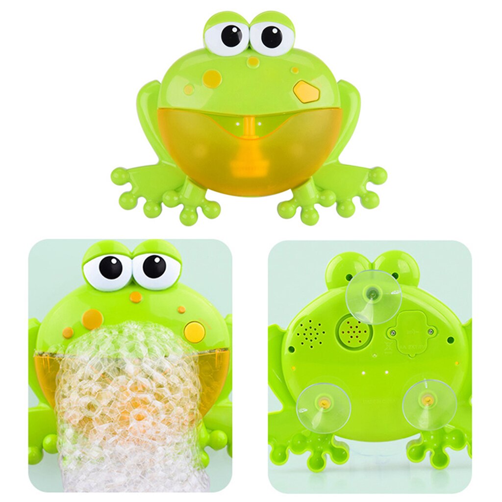 Draagbare Automatische/Cartoon Bubble Maker Voor Kinderen Baby: green