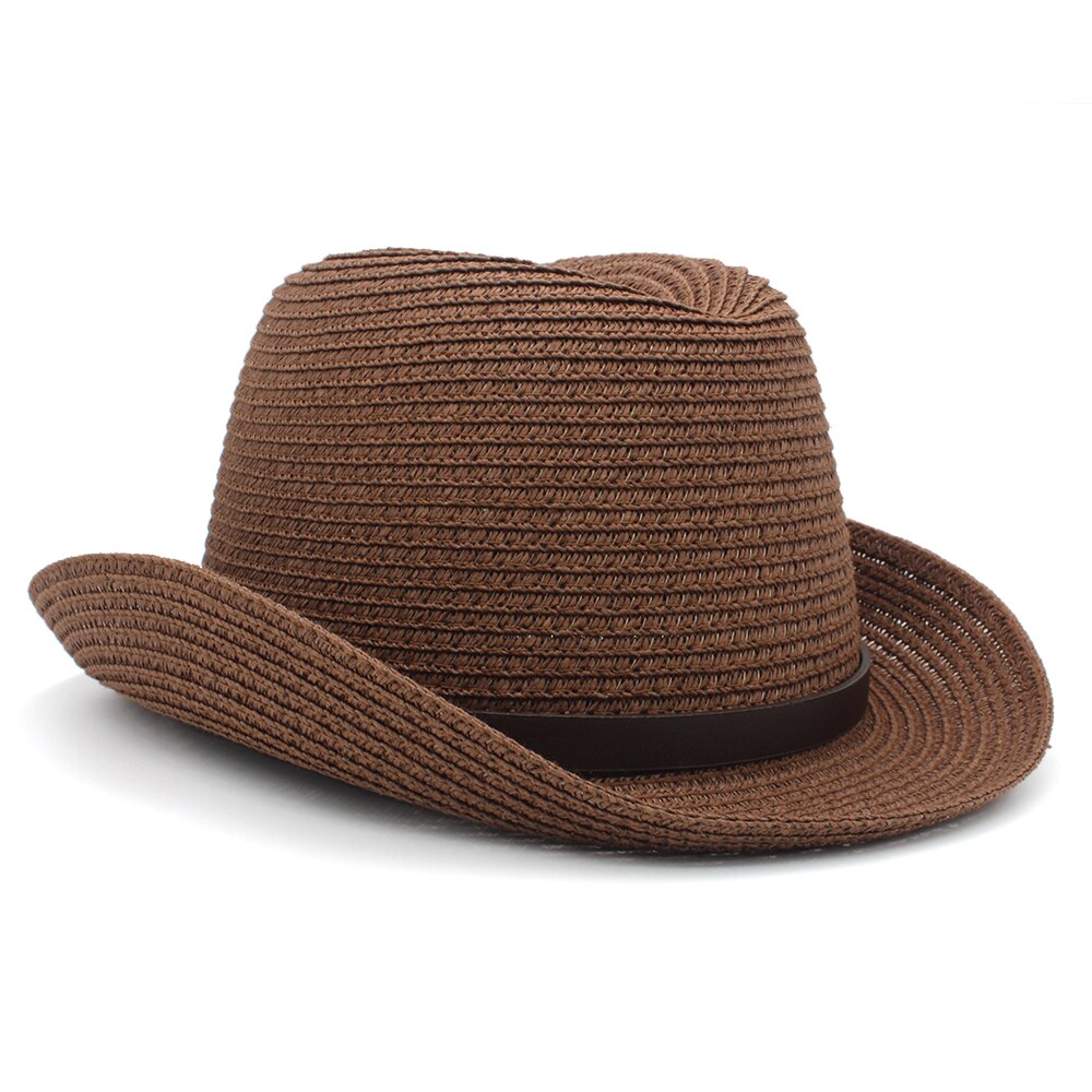 Sombreros clásicos de paja para hombre y mujer, sombrero de paja clásico Retro Para hombre y mujer, sombrero Fedora con banda de lazo, Trilby, Jazz, talla ajustable M-L 7 1/8-7 3/8