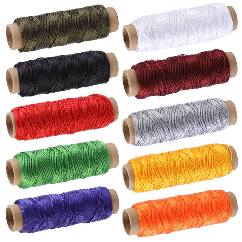 Fenrry 30m/Rolle Hohe Festigkeit Polyester Leder Hand Genäht Gewinde Beutel Gewinde Helle Seide Faden Schuh Gewinde DIY leder Werkzeug