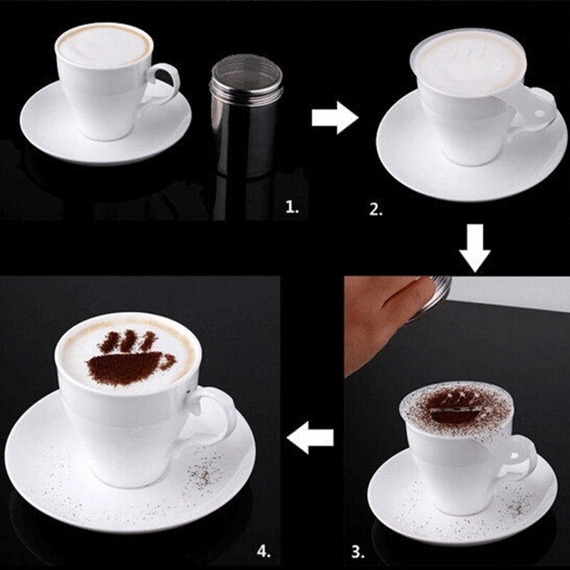 16 kpl/setti kahvi maito cappuccino kahvi stensiilit malli stuck kukat pehmuste suihke kahvin koristeluun työkalut