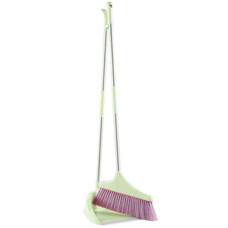 Rustfrit stål kost støvpanel kombination dragt husholdning aftagelig pels kost kost fejer gulvet badeværelse gulvet: Den nordiske grønne