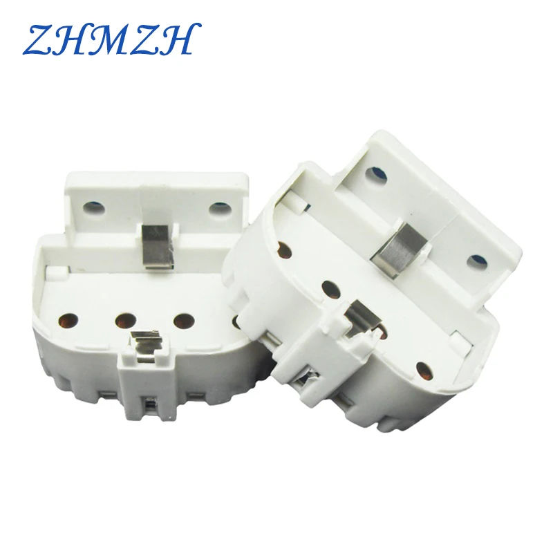 2 unids/lote 2G11 portalámparas tubo H portalámparas dedicado tubo en U Bases de lámpara planas de cuatro pines para tubo fluorescente LED UV