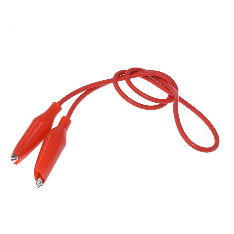 Alligator clip cord medium power test lead red and black double-ended alligator clip length 50cm: red