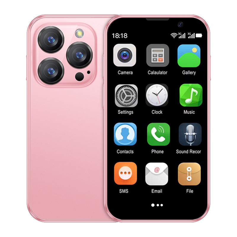 SERVO-Mini-Smartphone, 3,0-Zoll-HD-Anzeige, Android 9.0-praktisch, 2 GB + 16 GB, Gesicht-Entriegelung, 3G-Mobilfunk-GPS, kleine Smartphones: Schwarz
