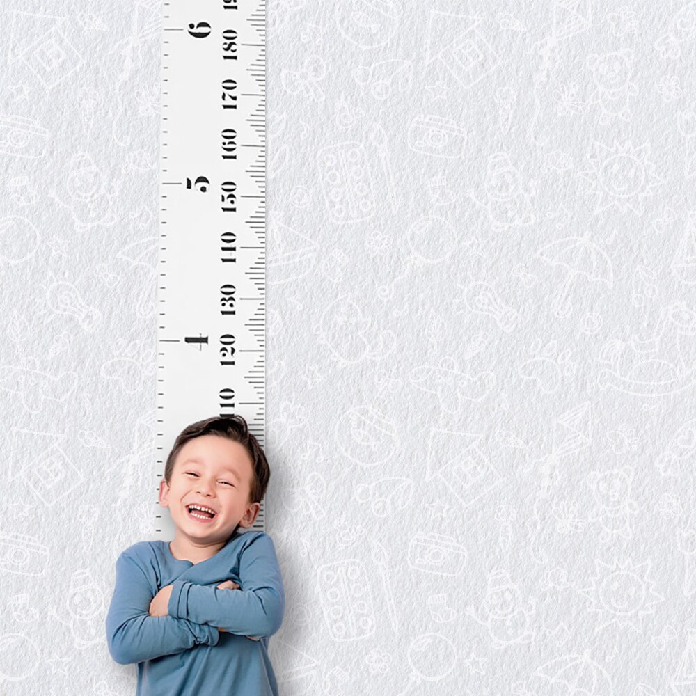 Nordiske børn højde lineal lærred hængende vækst diagram børneværelse væg indretning væg klistermærke lineal