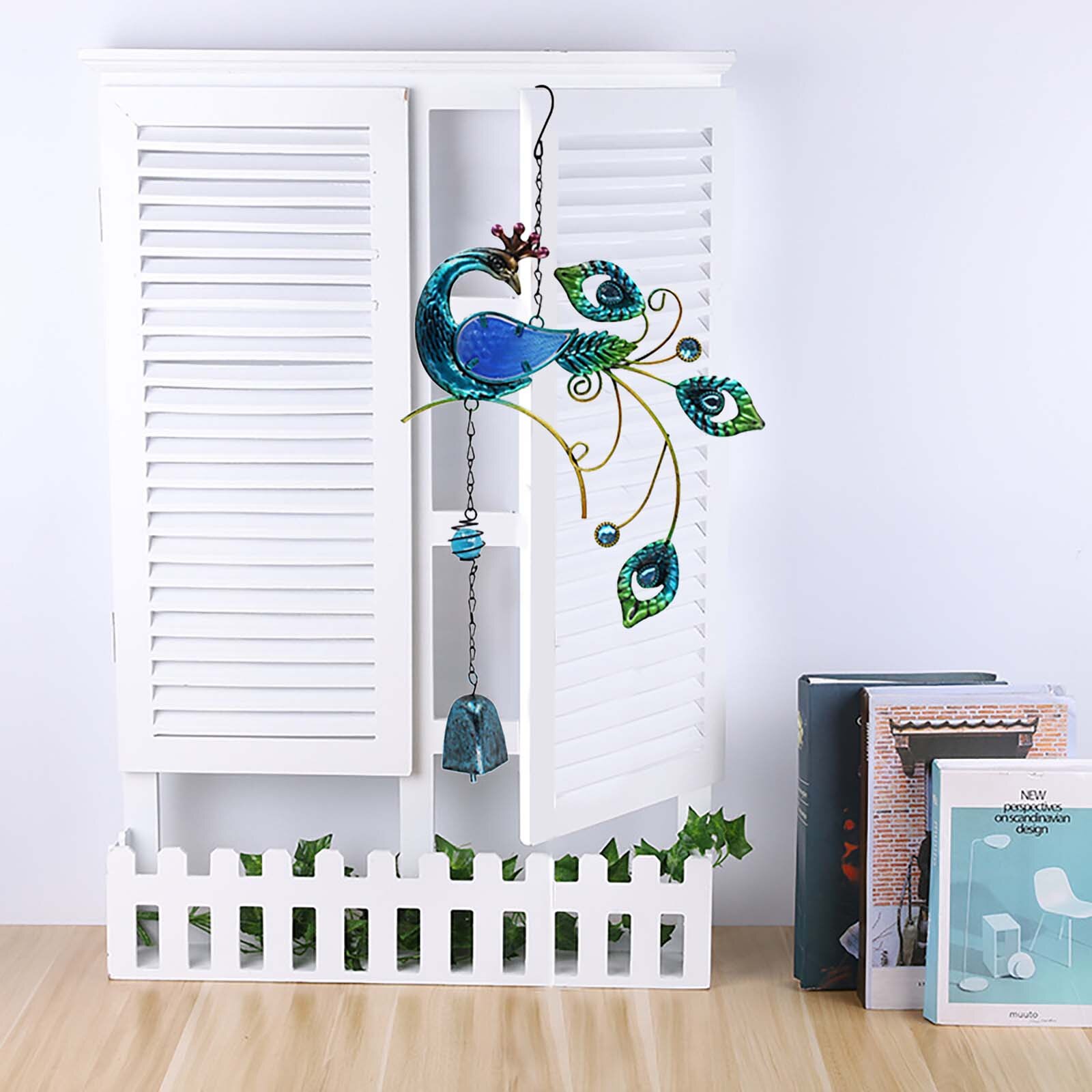 2PC Chimes Metal Crafts Painted Ornaments Bell Pendants Ornaments Garden Decoration Chimes Painted Bell Wind Chimes