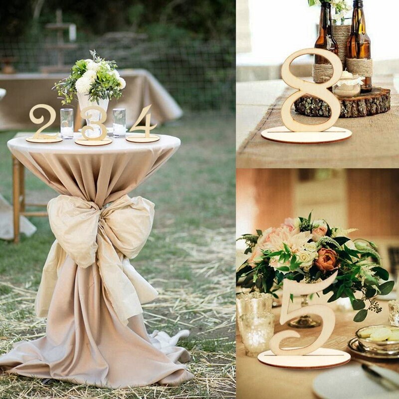 Holz Tisch Nummer 1-10 Hochzeit Tisch Anzahl mit Basis für Hochzeit Empfang und Hochzeit Tisch Dekorationen