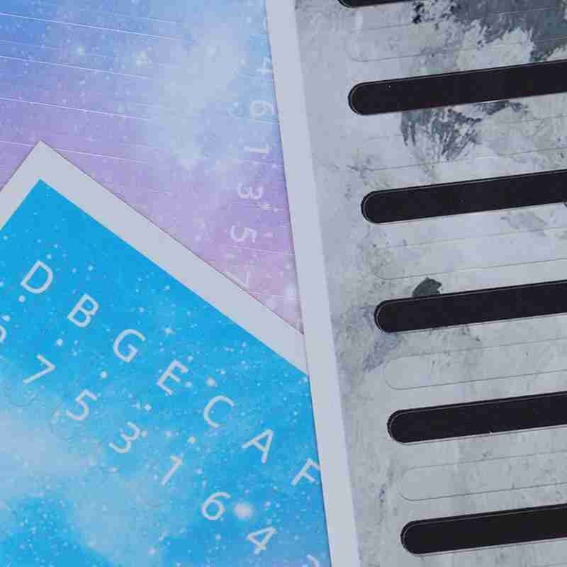 Adesivo peças de percussão acessórios para aluno musical 17-tom piano adesivos kit instrumento kalimba polegar piano assim b6u1