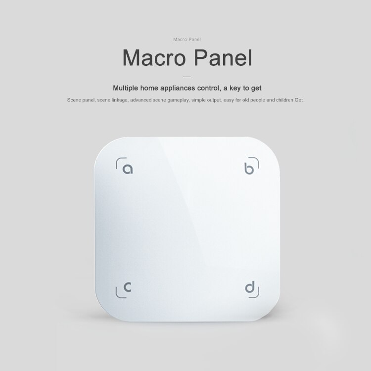 Geeklink Scène Panel 4 Gang Touch Scène Schakelaar Smart Home Scenario Controle Alarmerende Apparatus Feedback