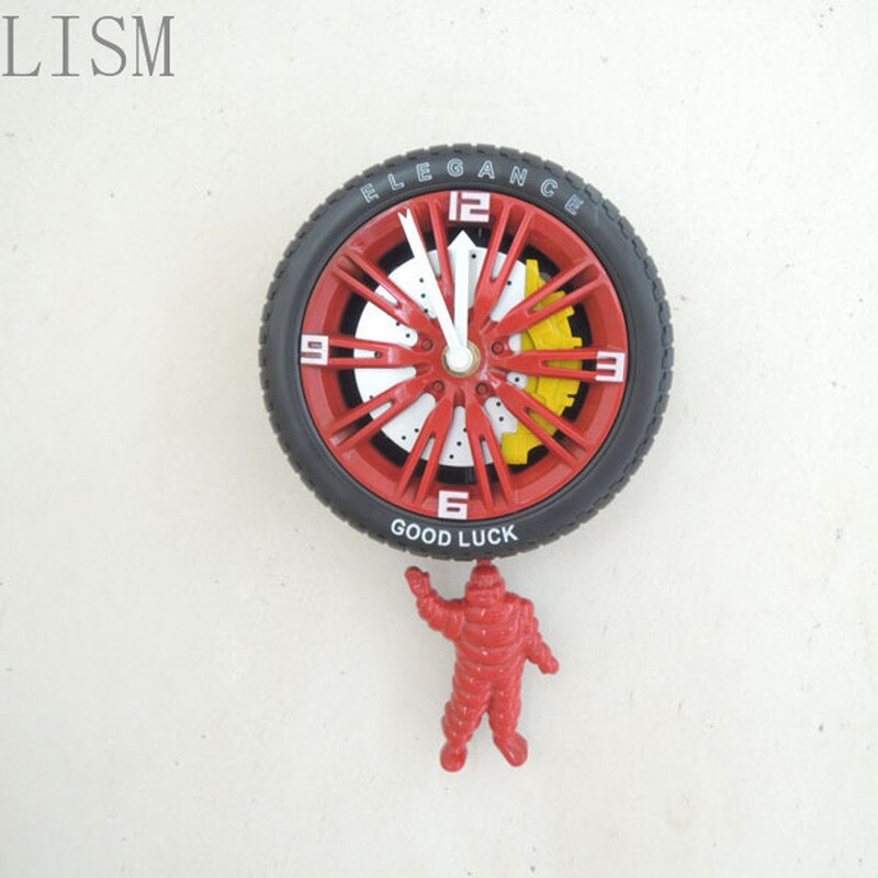 Moda kreatywna opona huśtawka mały zegar ścienny uczeń obudzić zegar prezent urodzinowy prezent domu