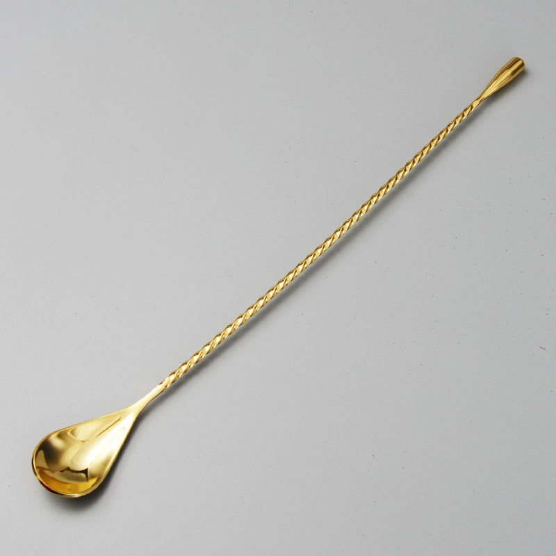 30cm barskeer lyst rustfrit stål blandeske bar cocktailbar værktøj spiralmønster bar tedråbeske røreske