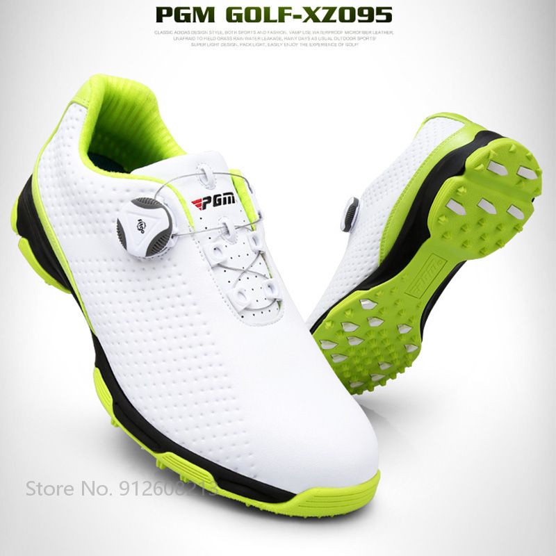 PGM – chaussures de Golf légères et imperméables pour hommes, baskets de Golf à lacets rotatifs, respirantes et antidérapantes