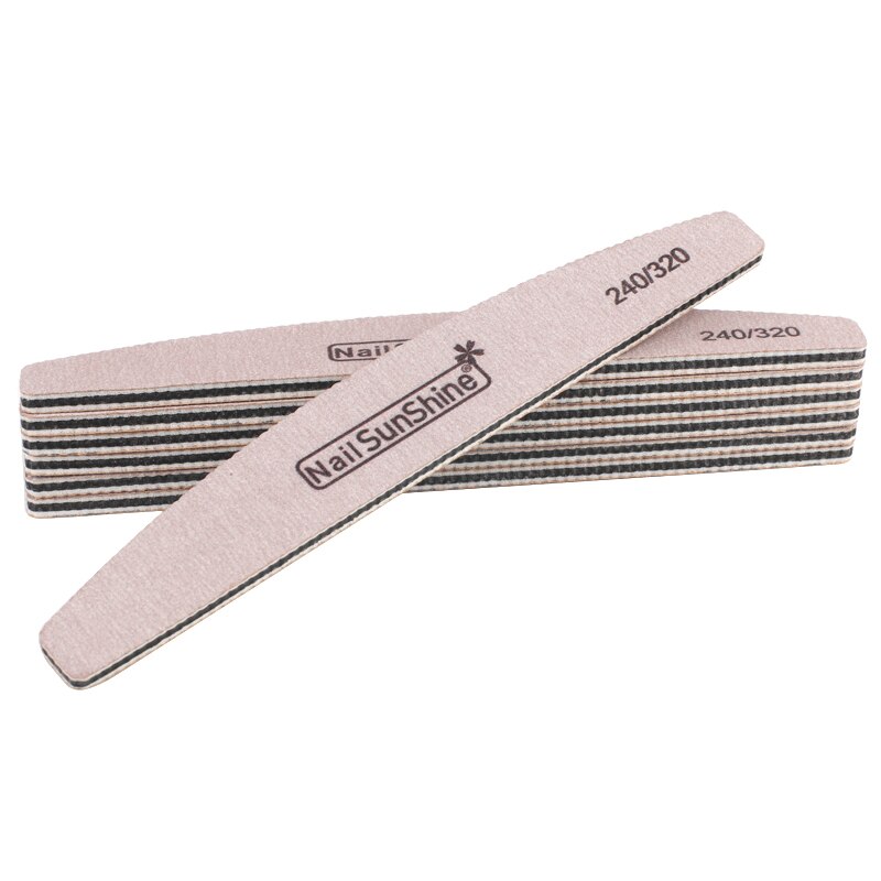 10Pcs/lot Sandpaper Nail File 240/320 Washable strong Buffer Block Double Sided Sanding Nail Files For Gel Polish Manicure Tools