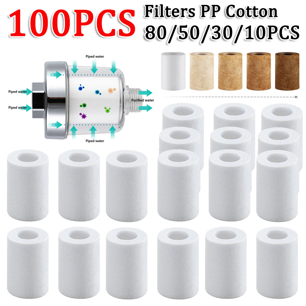 2-100pcs Universal Faucet Filters PP Cottons Water Outlet Purifier For Kitchen Bathroom Shower Filter PP Cotton Faucet Accessory