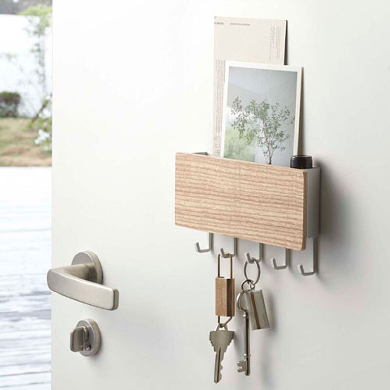 Étagère de rangement en bois pour clés, support décoratif mural Vintage pour petite porte de chambre à coucher