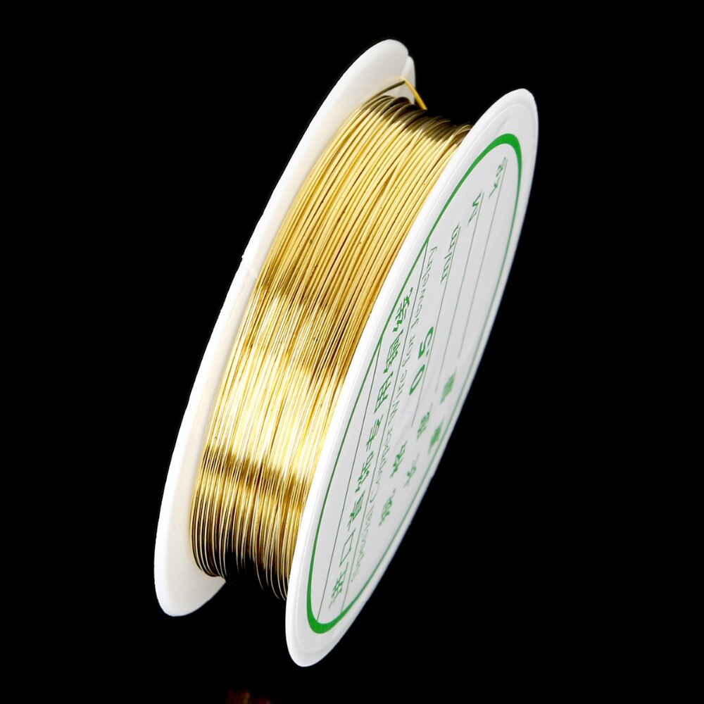 Alambre de cobre de plata/oro rosa para pulsera, collar, abalorios de colores, accesorios de joyería para fabricación artesanal, 0,2-1mm