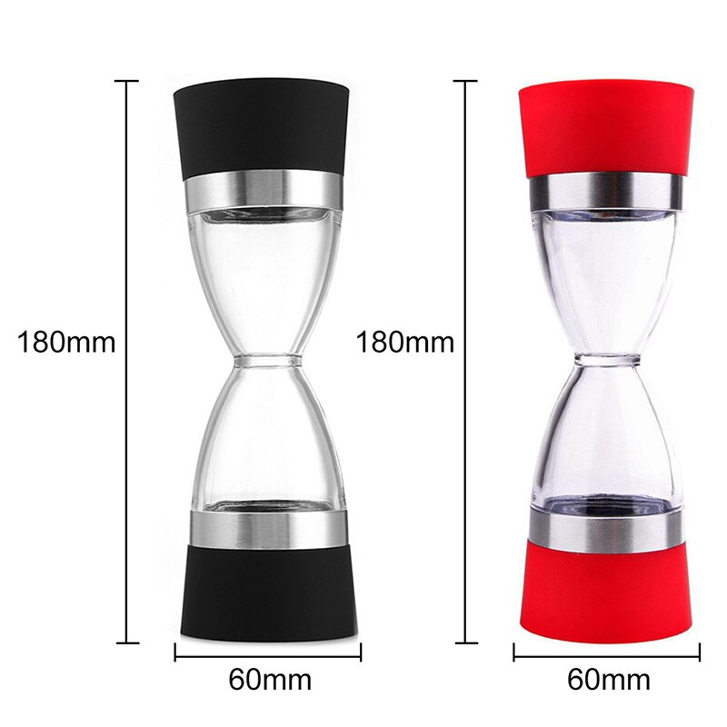2 in 1 Shape Dual Salt Pepper Mill Spice Grinder Pepper for Kitchen Cooking Tools Easy to Clean