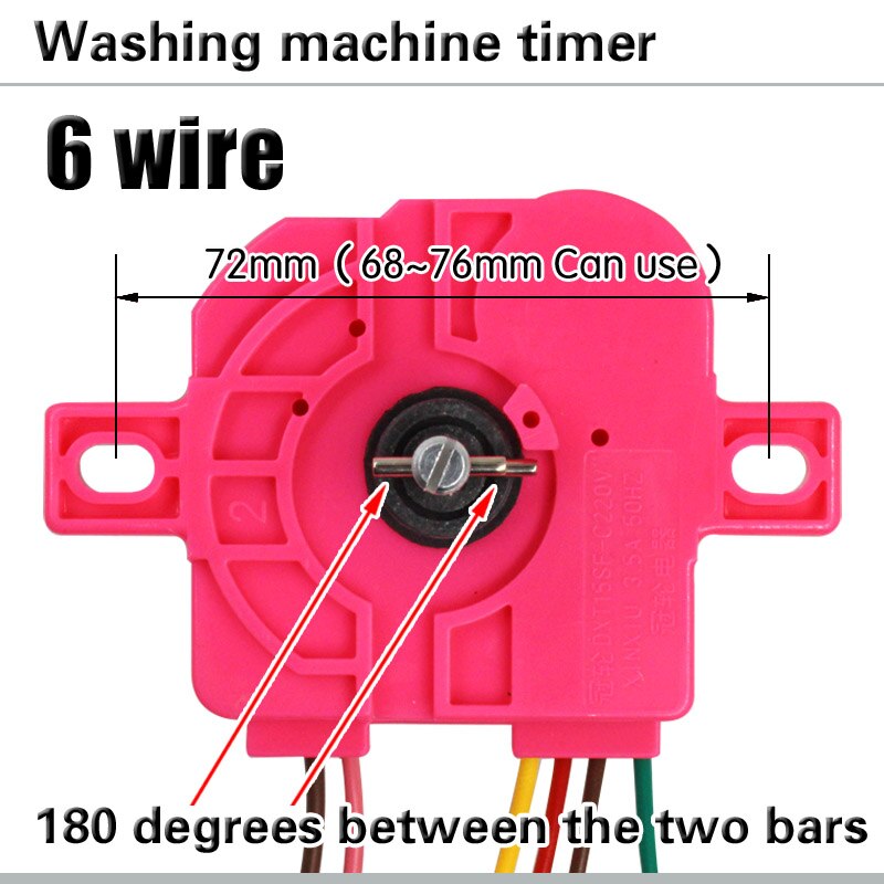 Washing machine timer 6 line 180 degree timing switch semi-automatic double cylinder washing machine spare parts