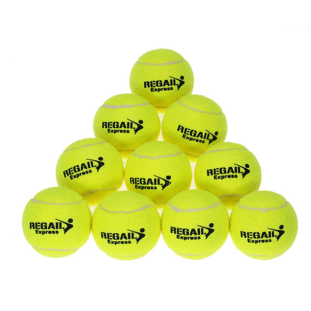 Regail 10Pcs Tennis Training Bal Praktijk Hoge Veerkracht Training Duurzaam Tennisbal Training Ballen Voor Beginners Concurrentie