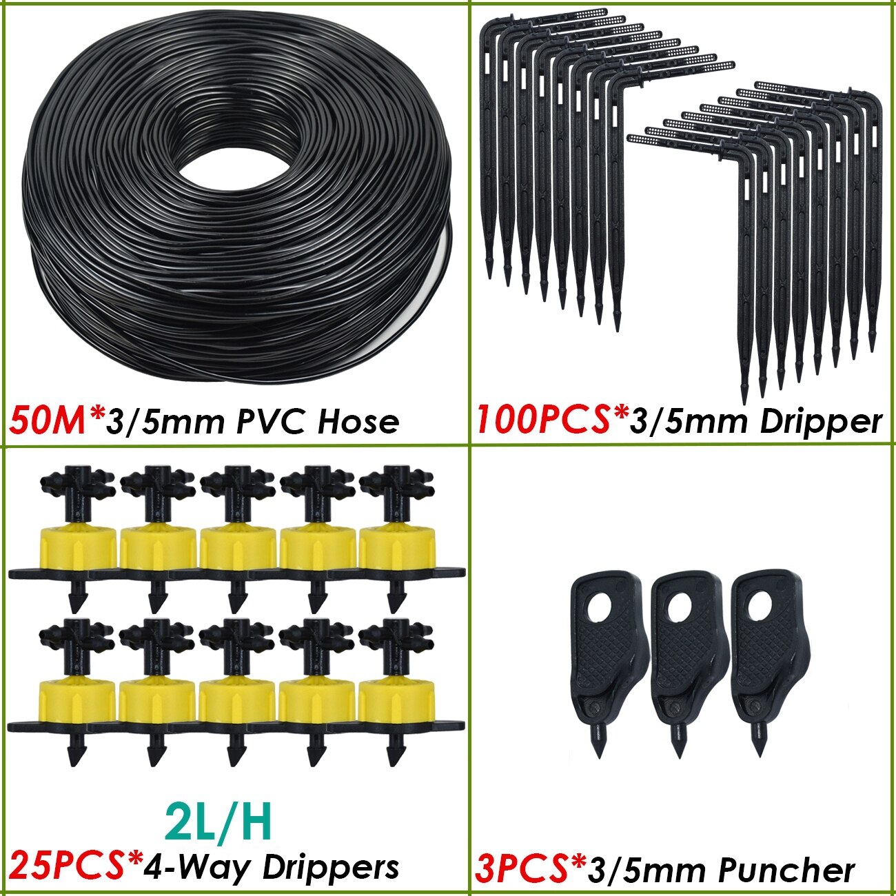KESLA 4L/H arrow drip system emitter 4-way drip arrow Dripper Greenhouse Irrigation system water garden 40sets 20sets 10set: light yellow
